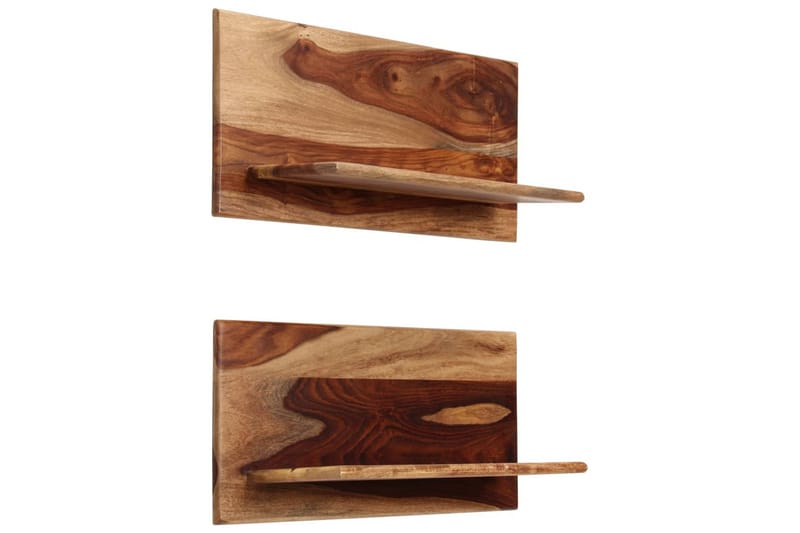 Seinähyllyt 2 kpl 58x26x20 cm seesampuu - Säilytys - Hylly - Seinähylly