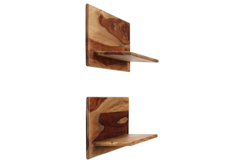 Seinähyllyt 2 kpl 58x26x20 cm seesampuu - Säilytys - Hylly - Seinähylly