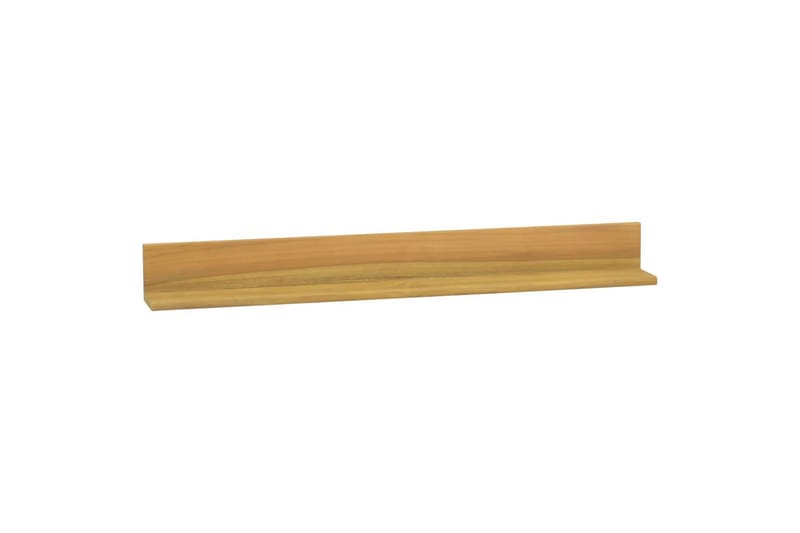 Seinähyllyt 2 kpl 90x10x10 cm täysi tiikki - Ruskea - Säilytys - Hylly - Seinähylly
