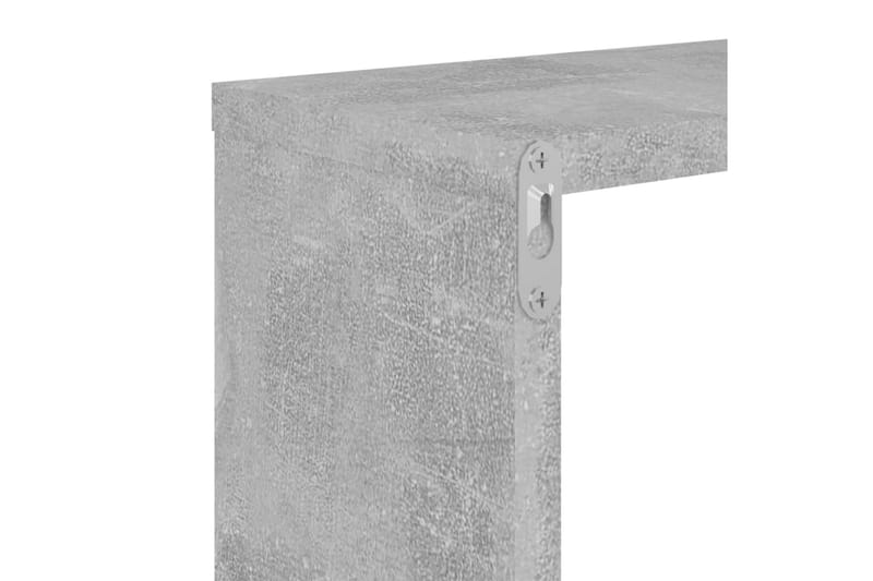 Seinähyllyt 2 kpl betoninharmaa 100x15x20 cm lastulevy - Säilytys - Hylly - Seinähylly