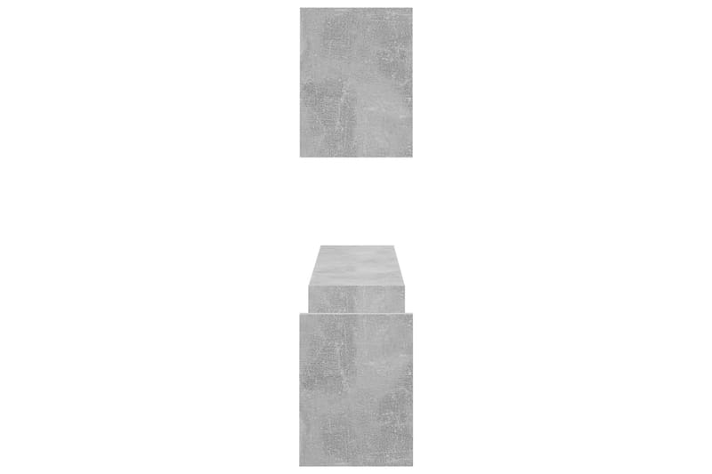 Seinähyllyt 2 kpl betoninharmaa 100x15x20 cm lastulevy - Säilytys - Hylly - Seinähylly
