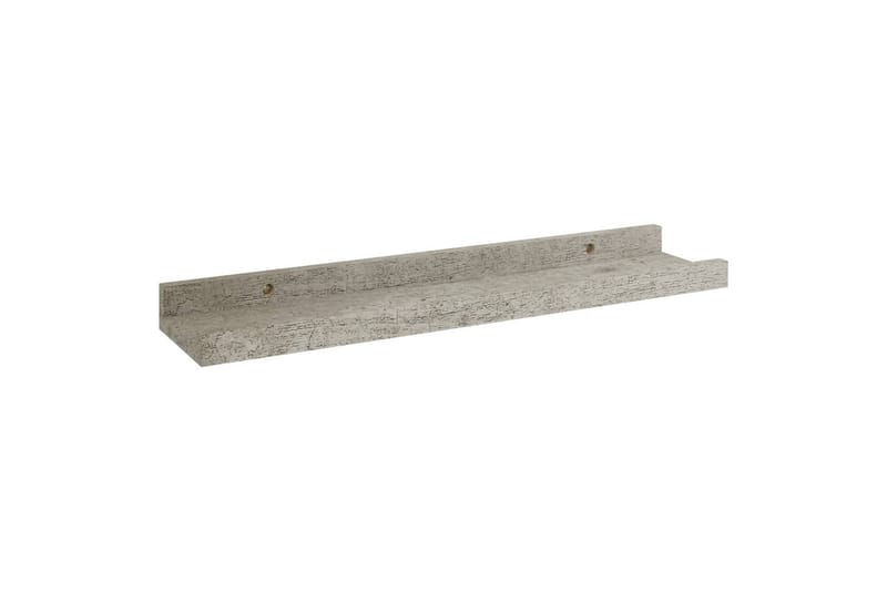 Seinähyllyt 2 kpl betoninharmaa 40x9x3 cm - Harmaa - Seinähylly - Keittiöhylly - Hylly