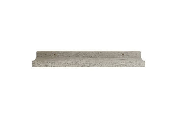 Seinähyllyt 2 kpl betoninharmaa 40x9x3 cm - Harmaa - Seinähylly - Keittiöhylly - Hylly