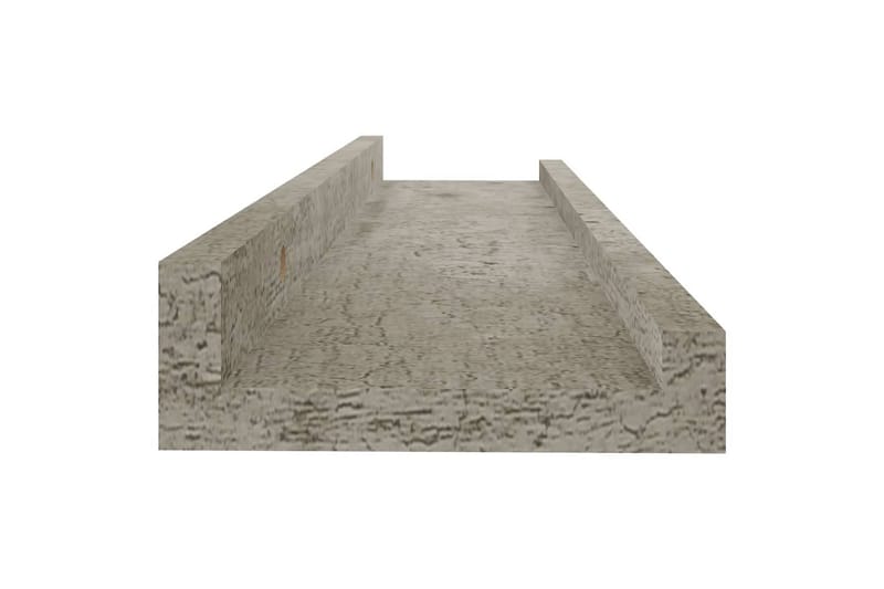 Seinähyllyt 2 kpl betoninharmaa 40x9x3 cm - Harmaa - Seinähylly - Keittiöhylly - Hylly