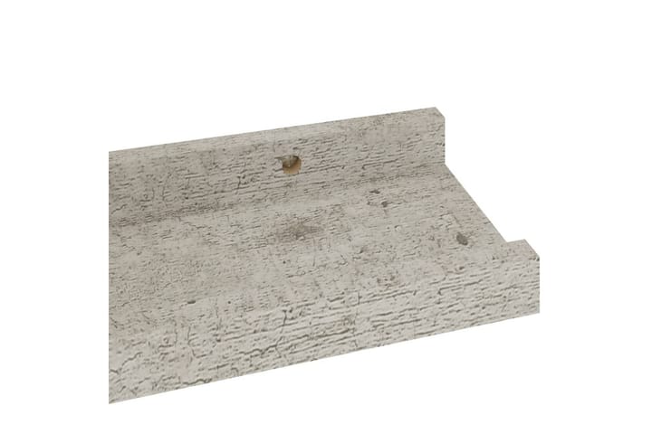 Seinähyllyt 2 kpl betoninharmaa 40x9x3 cm - Harmaa - Seinähylly - Keittiöhylly - Hylly