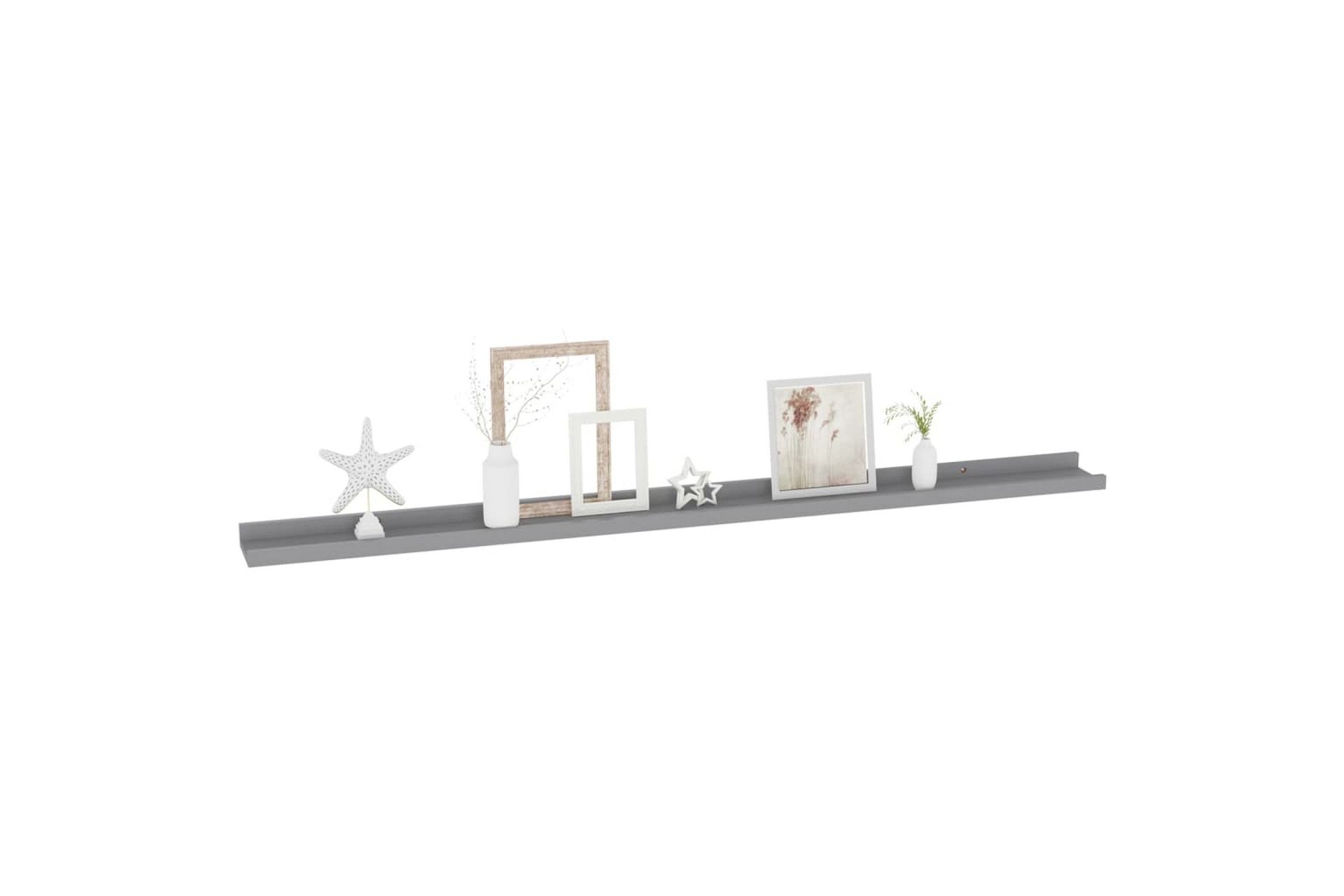 Seinähyllyt 2 kpl harmaa 115x9x3 cm - Säilytys - Hylly - Seinähylly