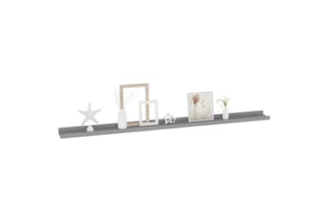 Seinähyllyt 2 kpl harmaa 115x9x3 cm - Säilytys - Hylly - Seinähylly