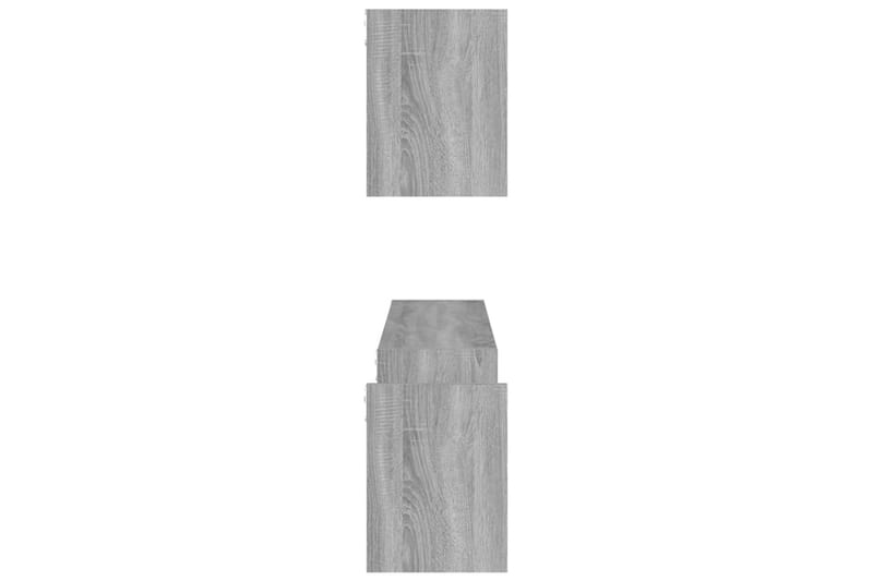 Seinähyllyt 2 kpl harmaa Sonoma 100x15x20 cm tekninen puu - Harmaa - Säilytys - Hylly - Seinähylly