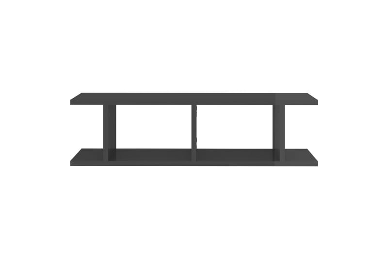 Seinähyllyt 2 kpl korkeakiilto harmaa 78x18x20 cm lastulevy - Säilytys - Hylly - Seinähylly