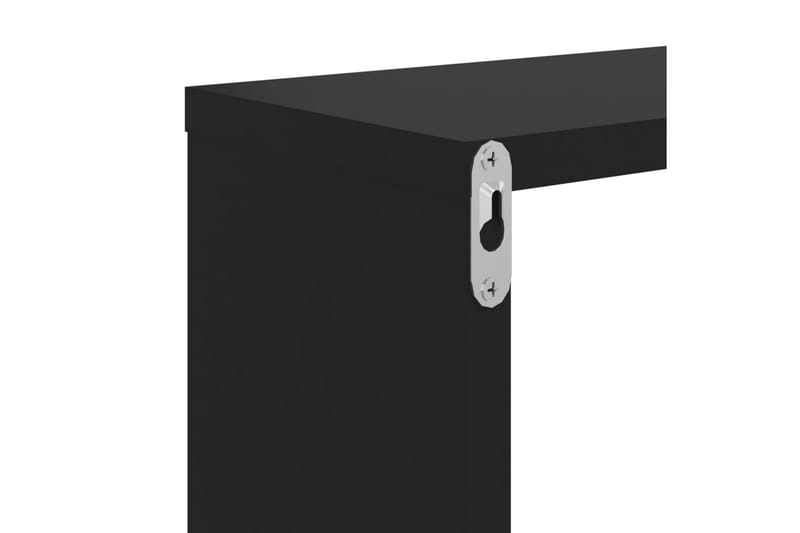 Seinähyllyt 2 kpl musta 100x15x20 cm lastulevy - Säilytys - Hylly - Seinähylly