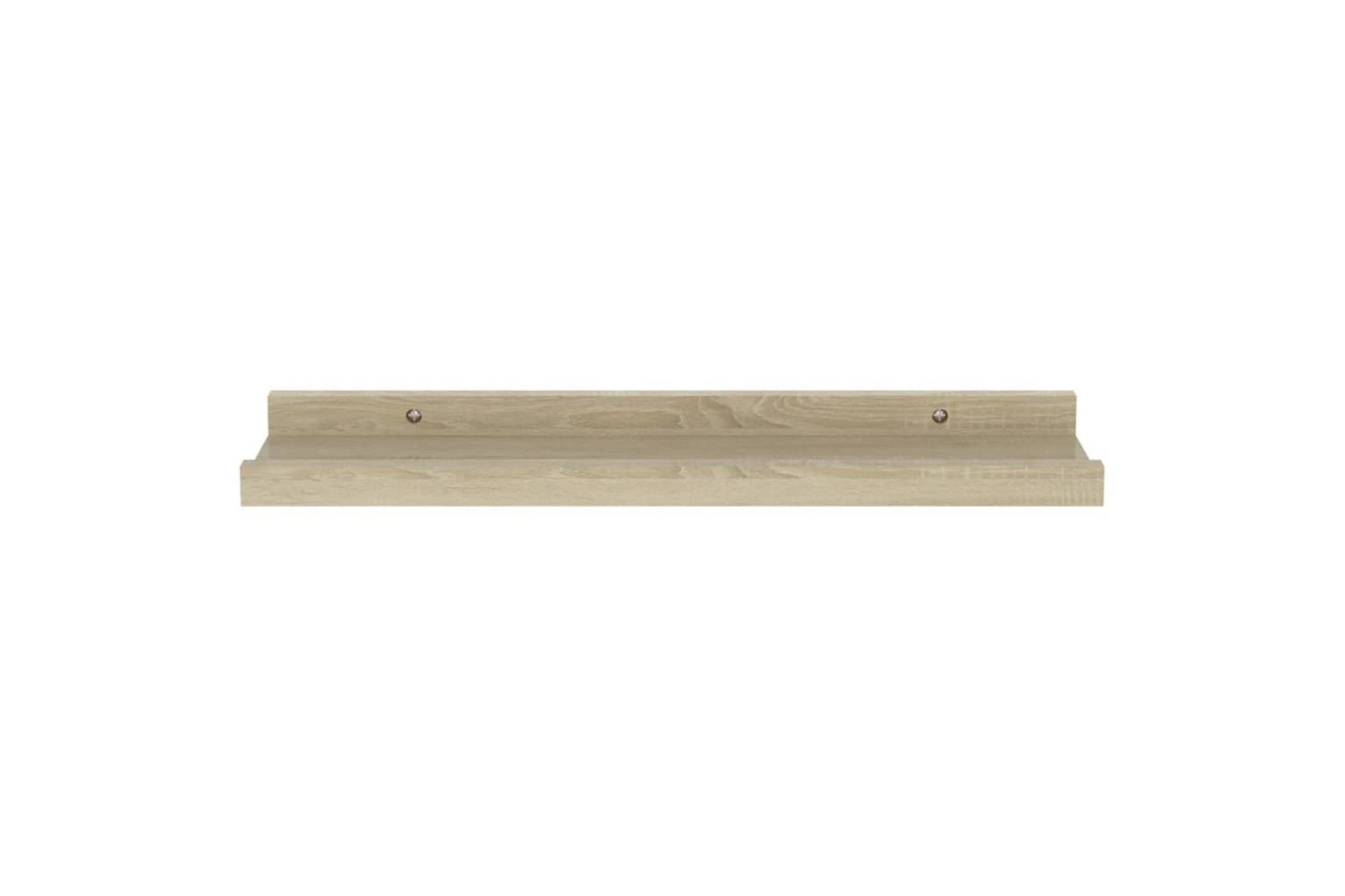 Seinähyllyt 2 kpl Sonoma-tammi 40x9x3 cm - Ruskea - Säilytys - Hylly - Seinähylly