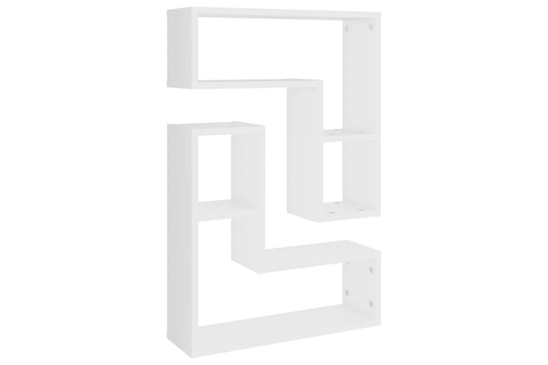 Seinähyllyt 2 kpl valkoinen 50x15x50 cm lastulevy - Valkoinen - Säilytys - Hylly - Seinähylly
