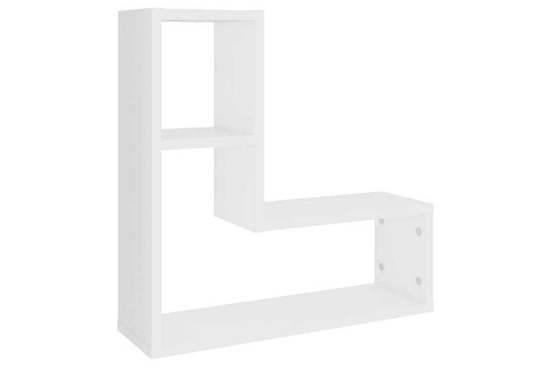 Seinähyllyt 2 kpl valkoinen 50x15x50 cm lastulevy - Valkoinen - Säilytys - Hylly - Seinähylly