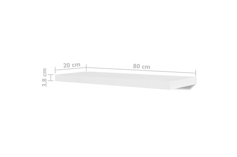 Seinähyllyt 4 kpl 80 cm valkoinen - Valkoinen - Säilytys - Hylly - Seinähylly