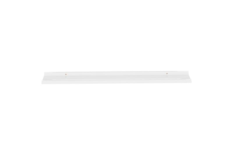 Seinähyllyt 4 kpl korkeakiilto valkoinen 115x9x3 cm - Säilytys - Hylly - Sein�ähylly
