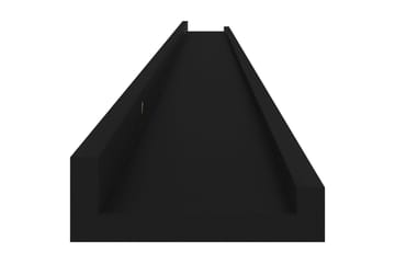 Seinähyllyt 4 kpl musta 115x9x3 cm - Säilytys - Hylly - Seinähylly