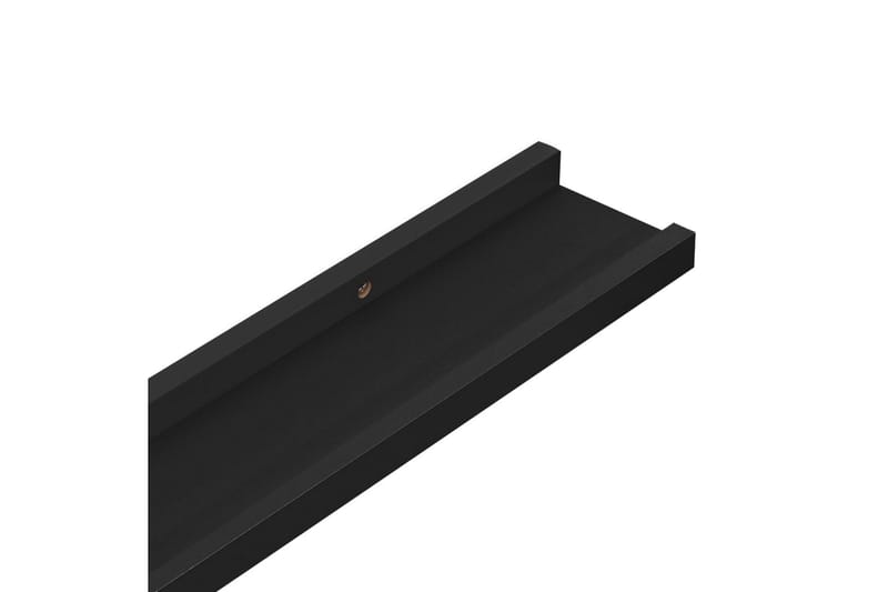 Seinähyllyt 4 kpl musta 60x9x3 cm - Musta - Säilytys - Hylly - Seinähylly