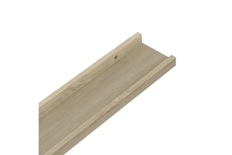 Seinähyllyt 4 kpl Sonoma-tammi 80x9x3 cm - Ruskea - Säilytys - Hylly - Seinähylly