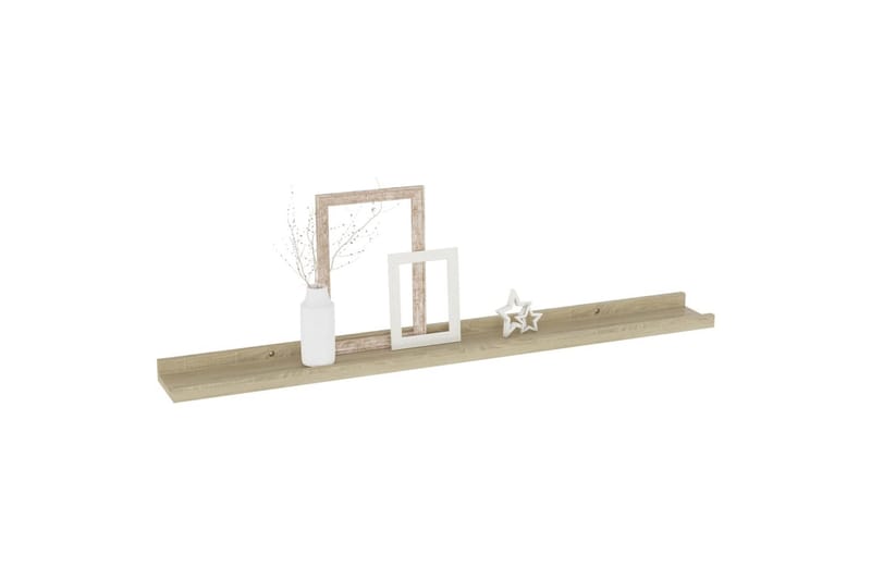 Seinähyllyt 4 kpl Sonoma-tammi 80x9x3 cm - Ruskea - Säilytys - Hylly - Seinähylly