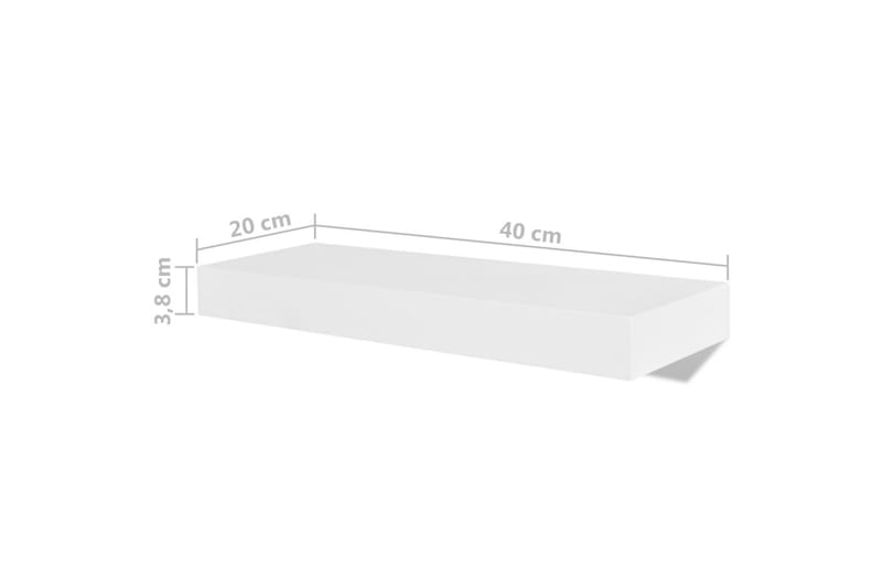 Seinähyllyt 4 kpl valkoinen 40 cm - Valkoinen - Säilytys - Hylly - Seinähylly