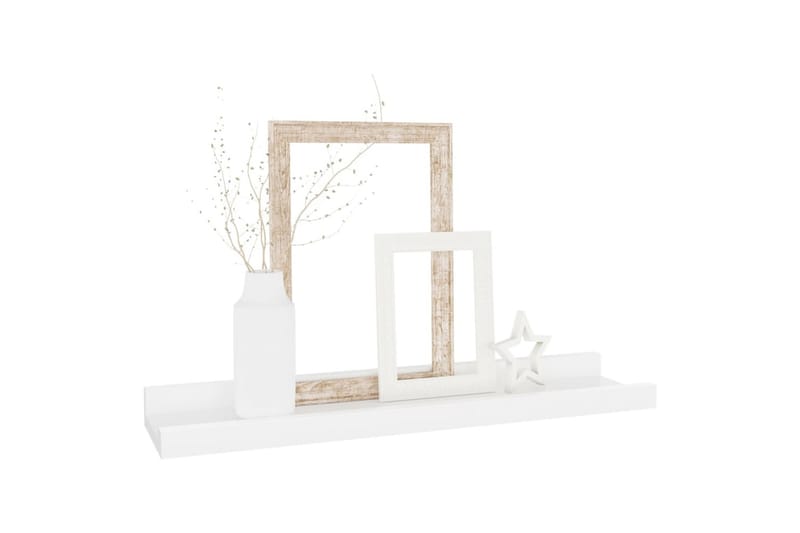 Seinähyllyt 4 kpl valkoinen 40x9x3 cm - Valkoinen - Säilytys - Hylly - Seinähylly