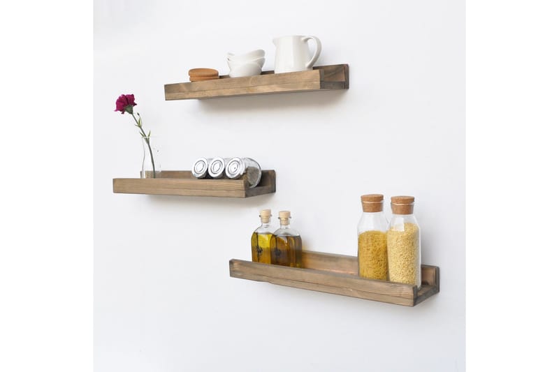 Seinähyllyt Arthur Kapea 3:n setti - Säilytys - Hylly - Seinähylly