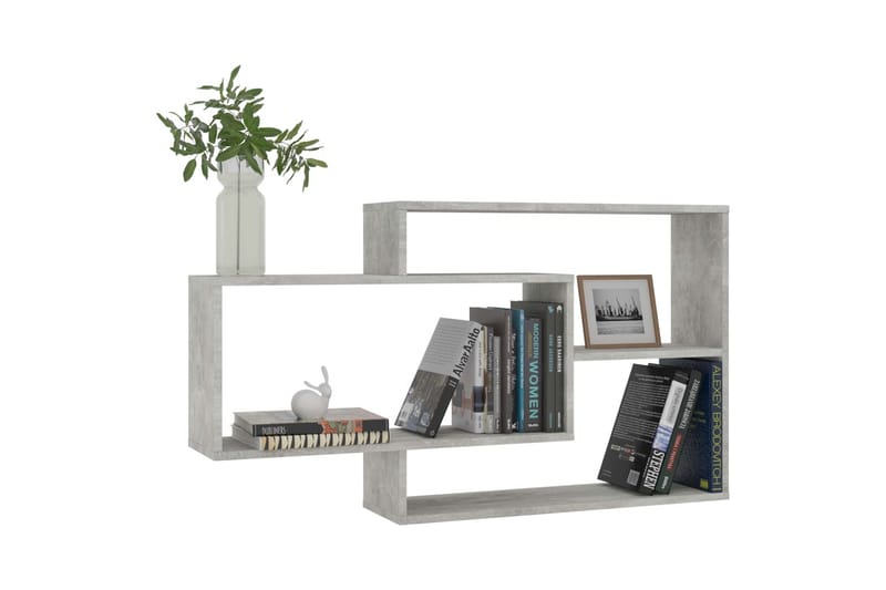 Seinähyllyt betoninharmaa 104x20x60 cm lastulevy - Harmaa - Säilytys - Hylly - Seinähylly