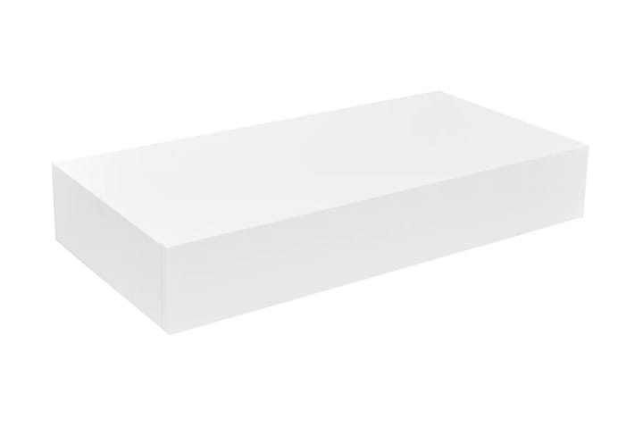 Seinähyllyt laatikoilla 2 kpl piilokiinnitys valkoinen 48 cm - Valkoinen - Seinähylly - Keittiöhylly - Hylly