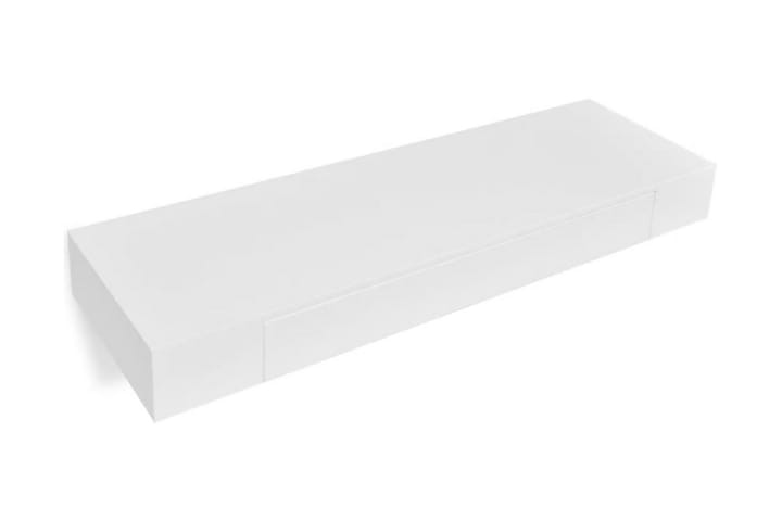 Seinähyllyt laatikoilla 2 kpl piilokiinnitys valkoinen 80 cm - Valkoinen - Seinähylly - Keittiöhylly - Hylly