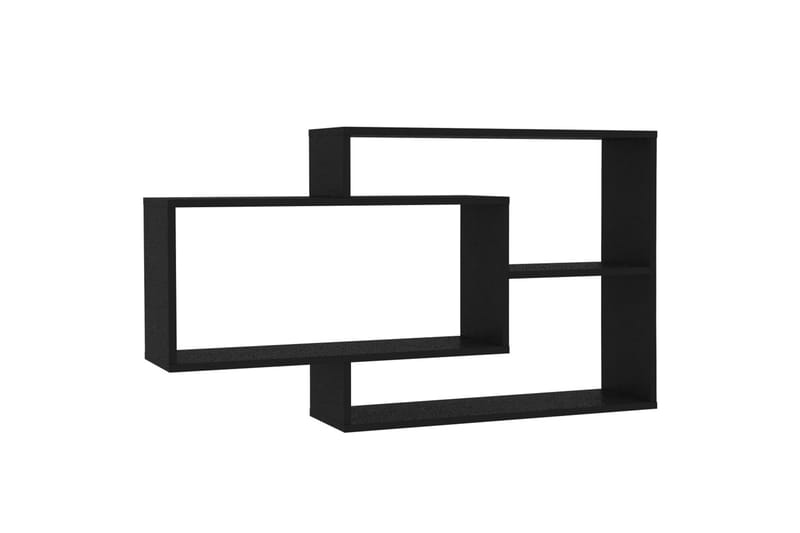 Seinähyllyt musta 104x20x60 cm lastulevy - Musta - Säilytys - Hylly - Seinähylly