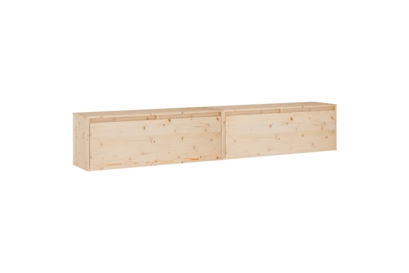 Seinäkaapit 2 kpl 100x30x35 cm täysi mänty - Ruskea - Säilytys - Hylly - Seinähylly