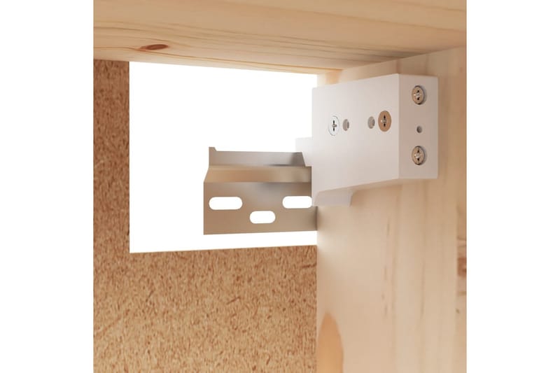 Seinäkaapit 2 kpl 100x30x35 cm täysi mänty - Ruskea - Säilytys - Hylly - Seinähylly