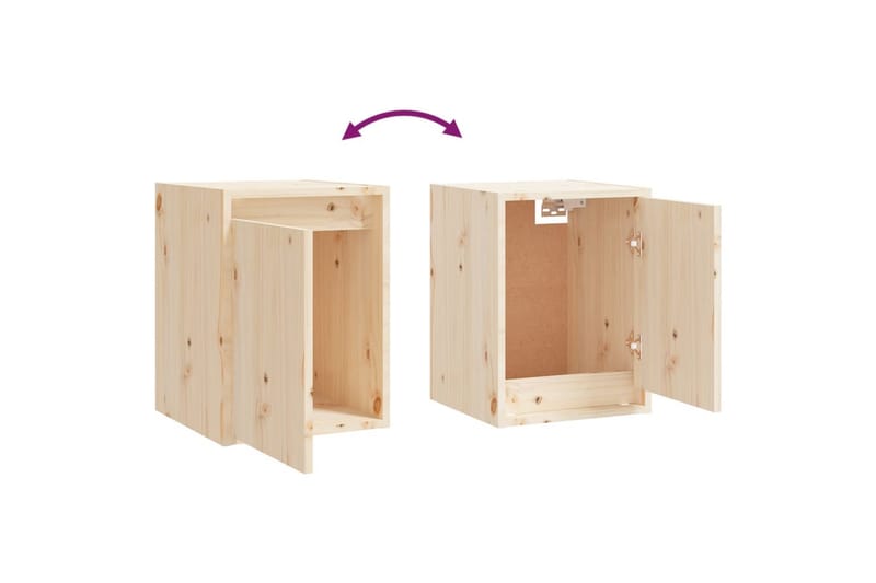 Seinäkaapit 2 kpl 30x30x40 cm täysi mänty - Ruskea - Säilytys - Hylly - Seinähylly