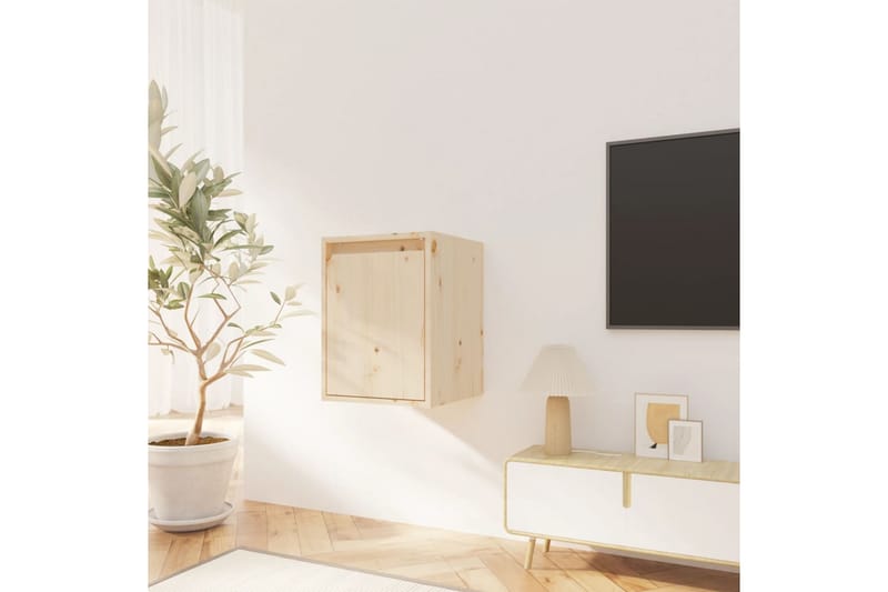 Seinäkaapit 2 kpl 30x30x40 cm täysi mänty - Ruskea - Säilytys - Hylly - Seinähylly