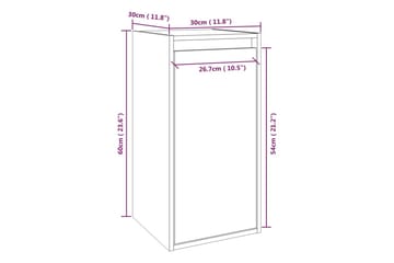 Seinäkaapit 2 kpl 30x30x60 cm täysi mänty - Ruskea - Säilytys - Hylly - Seinähylly