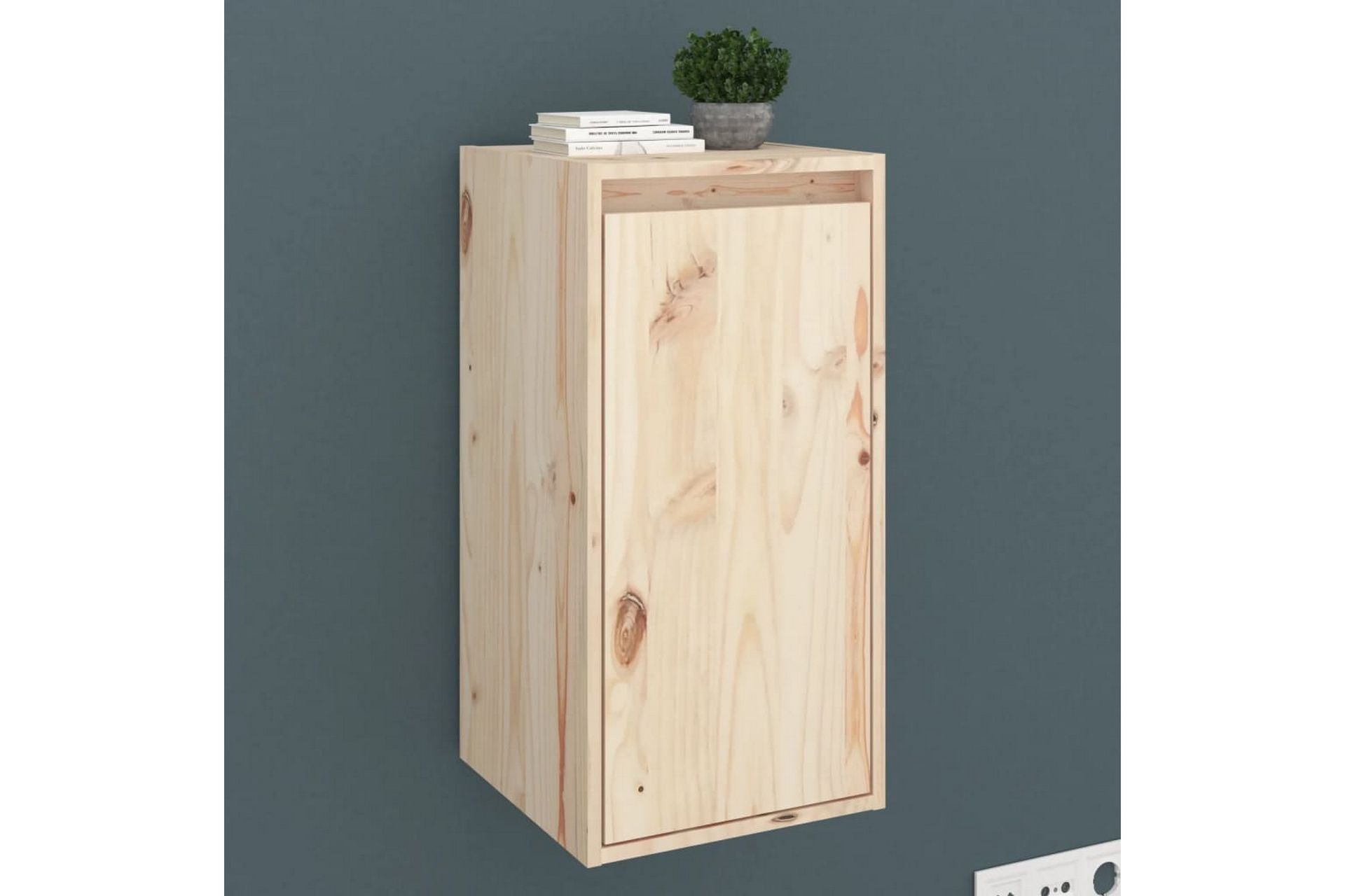 Seinäkaapit 2 kpl 30x30x60 cm täysi mänty - Ruskea - Säilytys - Hylly - Seinähylly