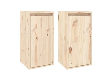 Seinäkaapit 2 kpl 30x30x60 cm täysi mänty - Ruskea - Säilytys - Hylly - Seinähylly