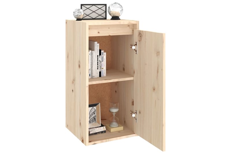 Seinäkaapit 2 kpl 30x30x60 cm täysi mänty - Ruskea - Säilytys - Hylly - Seinähylly