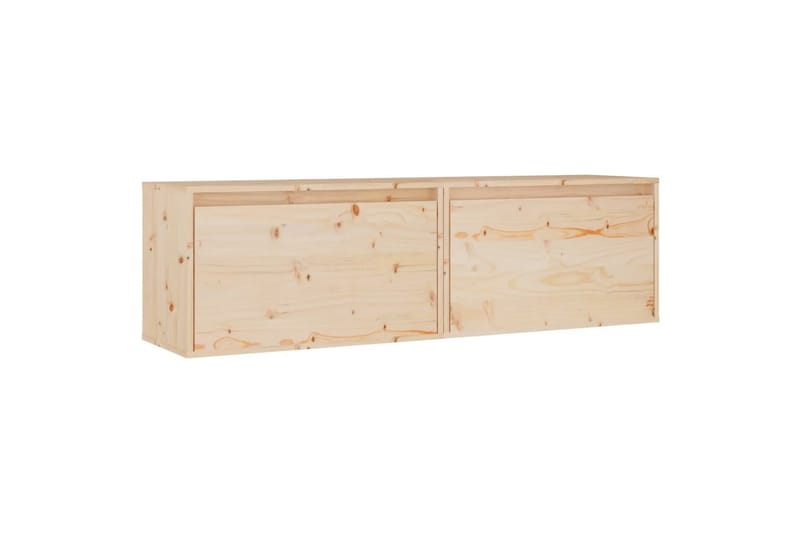 Seinäkaapit 2 kpl 60x30x35 cm täysi mänty - Ruskea - Säilytys - Hylly - Seinähylly