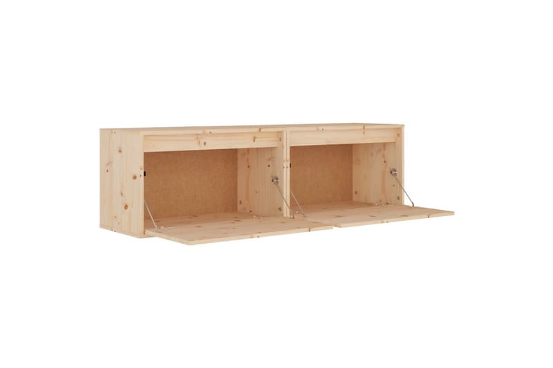 Seinäkaapit 2 kpl 60x30x35 cm täysi mänty - Ruskea - Säilytys - Hylly - Seinähylly