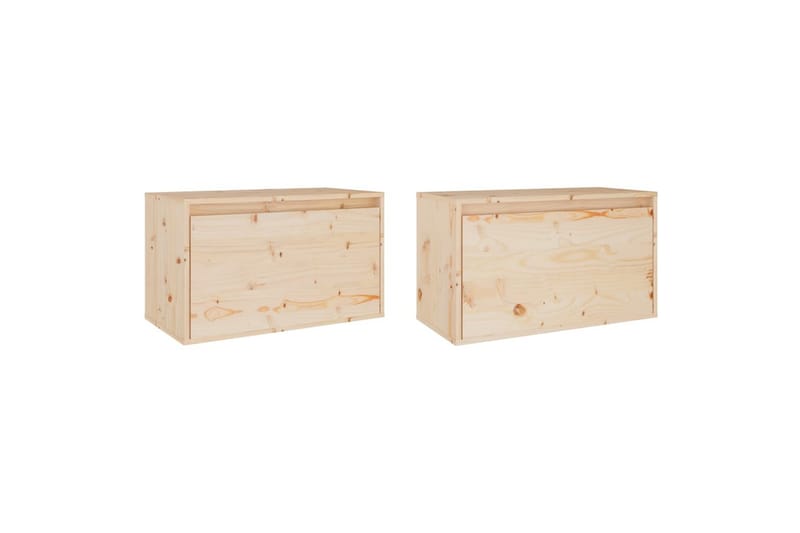 Seinäkaapit 2 kpl 60x30x35 cm täysi mänty - Ruskea - Säilytys - Hylly - Seinähylly