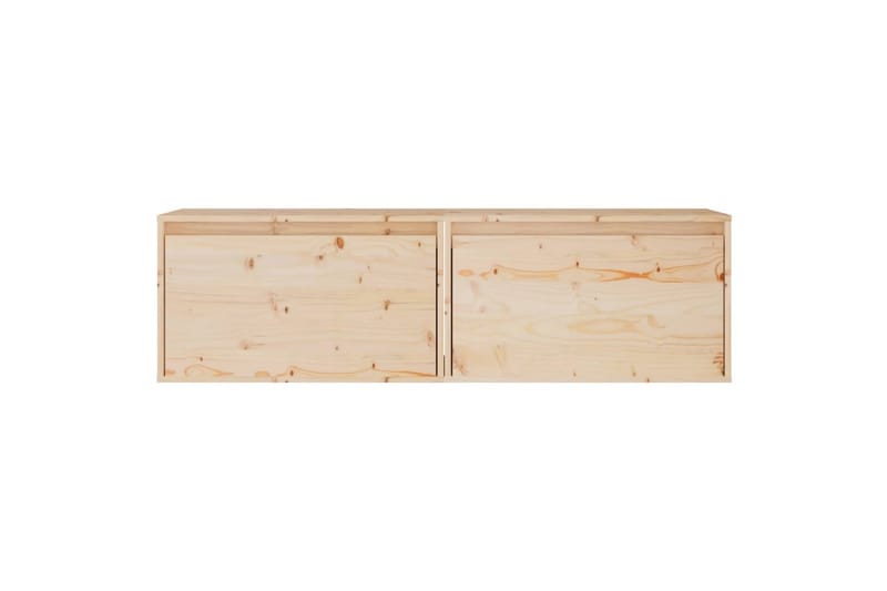Seinäkaapit 2 kpl 60x30x35 cm täysi mänty - Ruskea - Säilytys - Hylly - Seinähylly