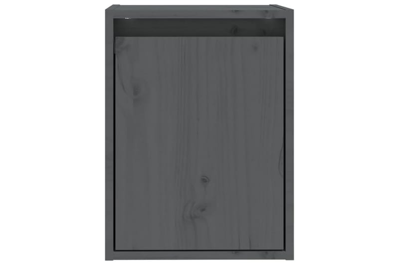Seinäkaapit 2 kpl harmaa 30x30x40 cm täysi mänty - Harmaa - Säilytys - Hylly - Seinähylly