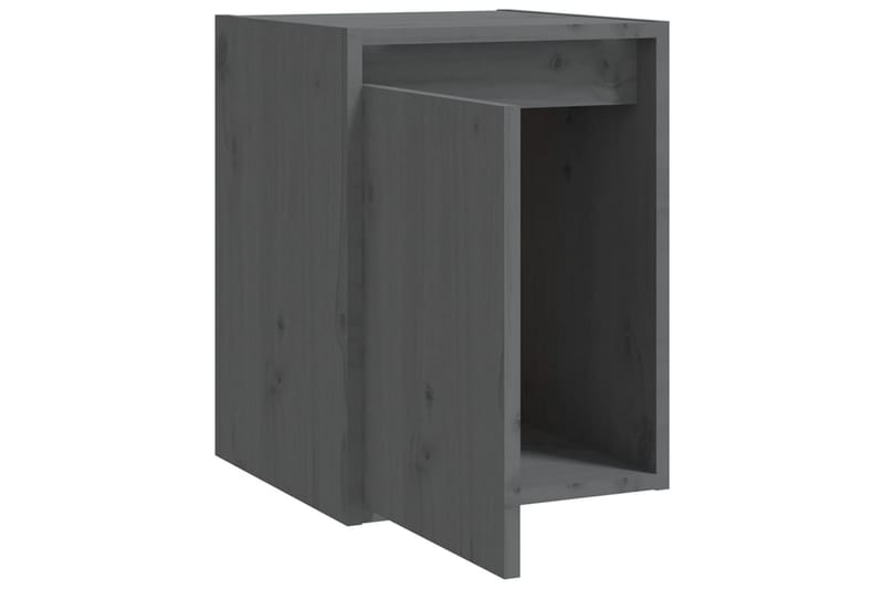Seinäkaapit 2 kpl harmaa 30x30x40 cm täysi mänty - Harmaa - Säilytys - Hylly - Seinähylly