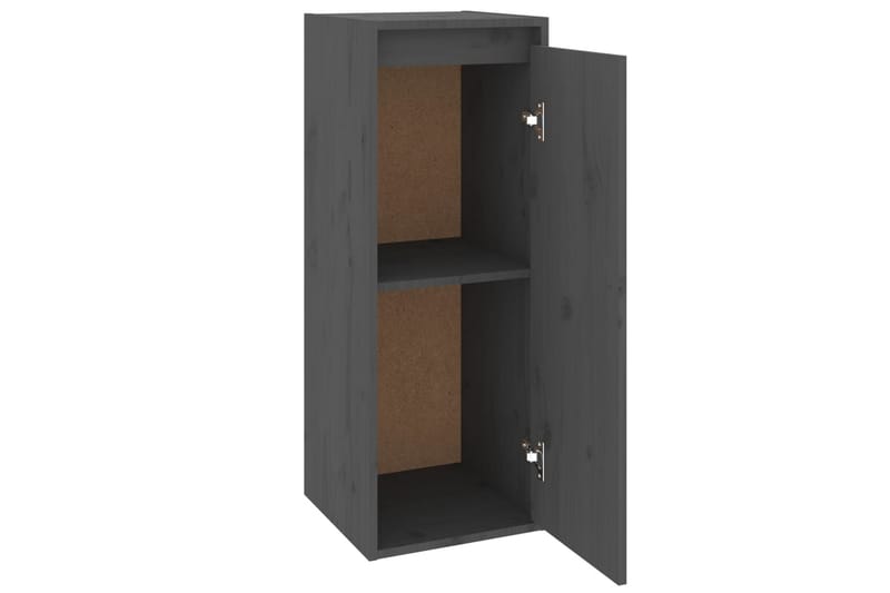 Seinäkaapit 2 kpl harmaa 30x30x80 cm täysi mänty - Harmaa - Säilytys - Hylly - Seinähylly
