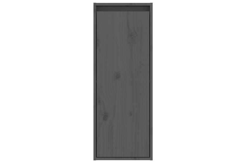 Seinäkaapit 2 kpl harmaa 30x30x80 cm täysi mänty - Harmaa - Säilytys - Hylly - Seinähylly