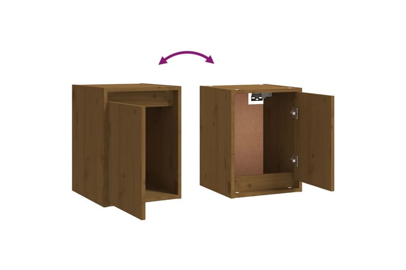 Seinäkaapit 2 kpl hunajanruskea 30x30x40 cm täysi mänty - Ruskea - Säilytys - Hylly - Seinähylly