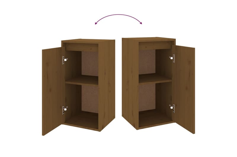 Seinäkaapit 2 kpl hunajanruskea 30x30x60 cm täysi mänty - Ruskea - Säilytys - Hylly - Seinähylly