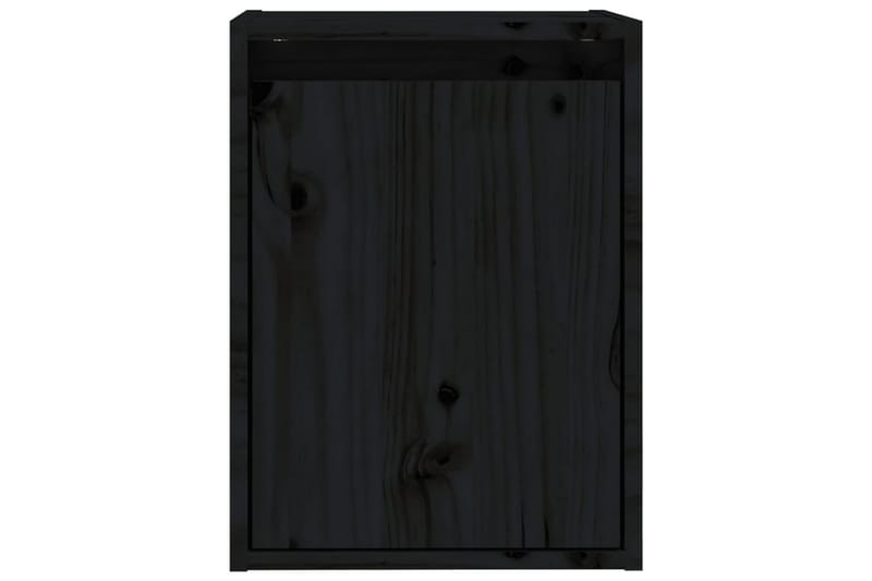 Seinäkaapit 2 kpl musta 30x30x40 cm täysi mänty - Musta - Säilytys - Hylly - Seinähylly