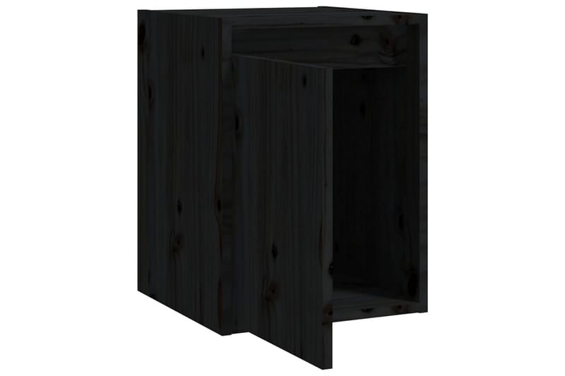Seinäkaapit 2 kpl musta 30x30x40 cm täysi mänty - Musta - Säilytys - Hylly - Seinähylly